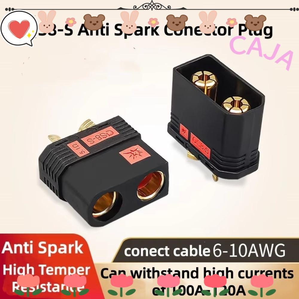 CAJA1 QS8P-S ปลั๊กแบตเตอรี่, Anti Spark High Current ขั้วต่อ QS8-S, ชุบทองสีดํา QS8-S MF ปลั๊กชุดสํา