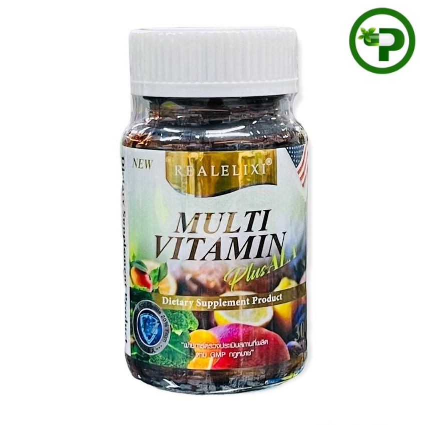 Real Elixir Multi Vitamin +ALA (30 เม็ด) เรียล อิลิกเซอร์ วิตามินรวม ผสมเอแอลเอ Multivitamin MTV+ALA
