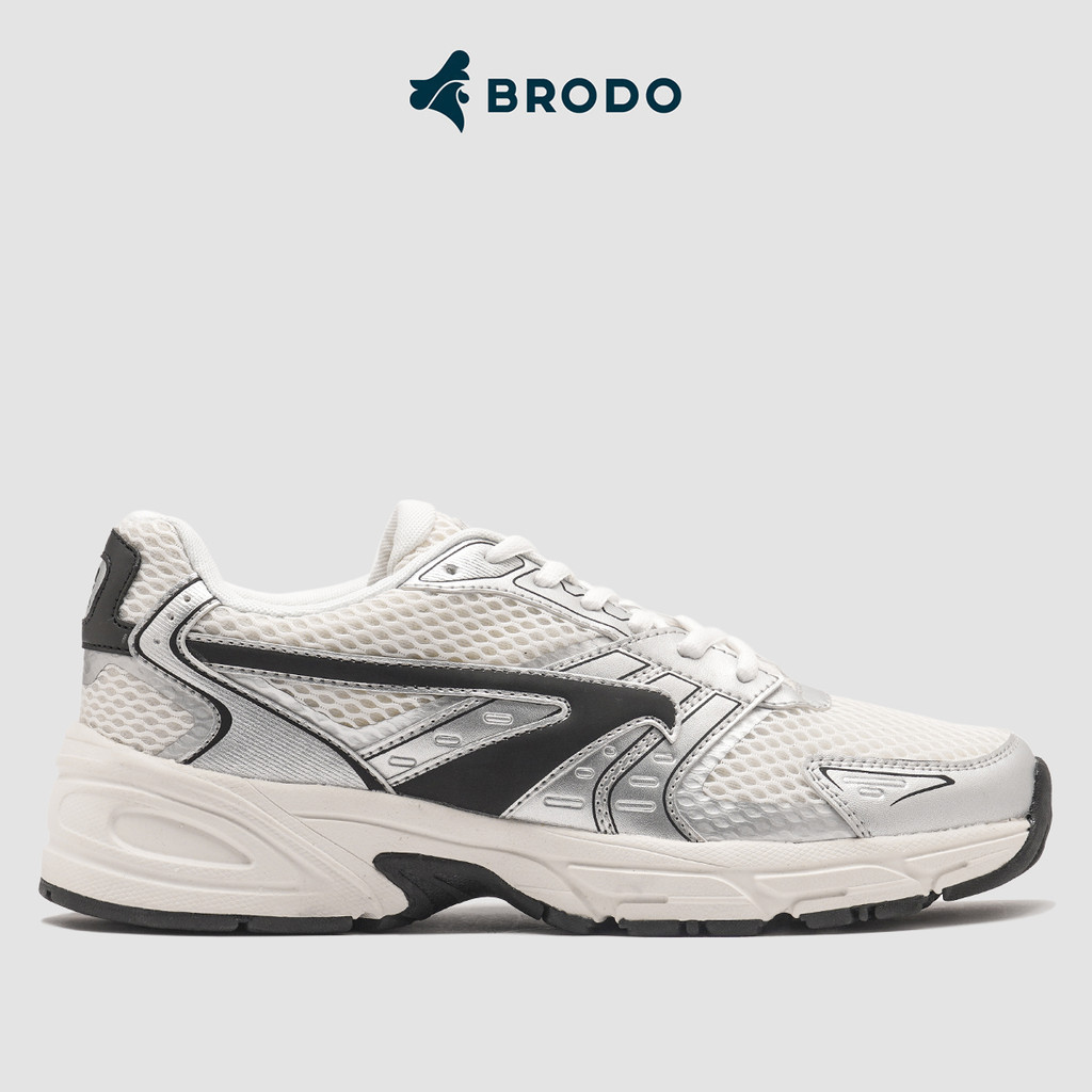 BRODO - รองเท้าผ้าใบ Ace Neptune Silver Ink OWS