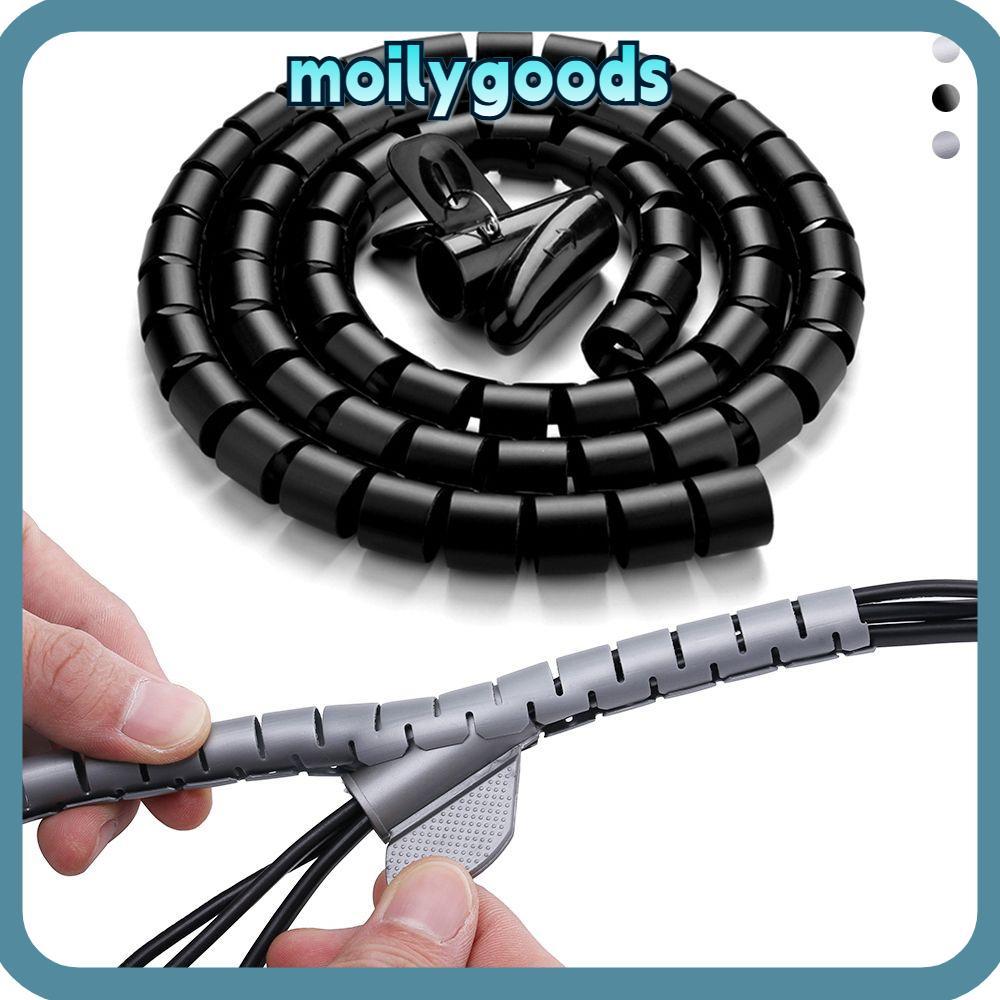 MOILYHD Cable Organizer 2m 5m Wire Wrap Tube Spiral Cord Protector