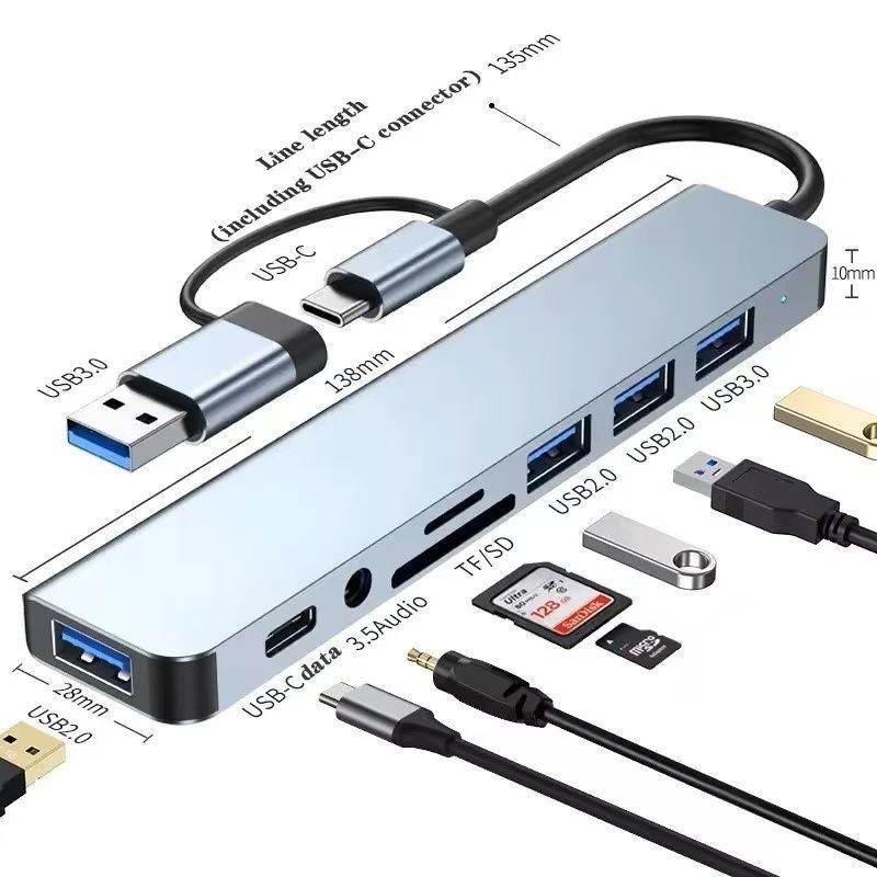 อินเทอร์เฟซ TYPECUSB USB HUB Docking Station HUB อุปกรณ์เสริมคอมพิวเตอร์สถานีเชื่อมต่อภายนอก