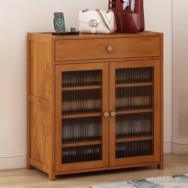 รองเท้า Nan Entrance Bamboo Storage ชั้นวางรองเท้าตู้ในครัวเรือนตู้รองเท้าตู้หลายชั้นทางเดินอาคารแบบ