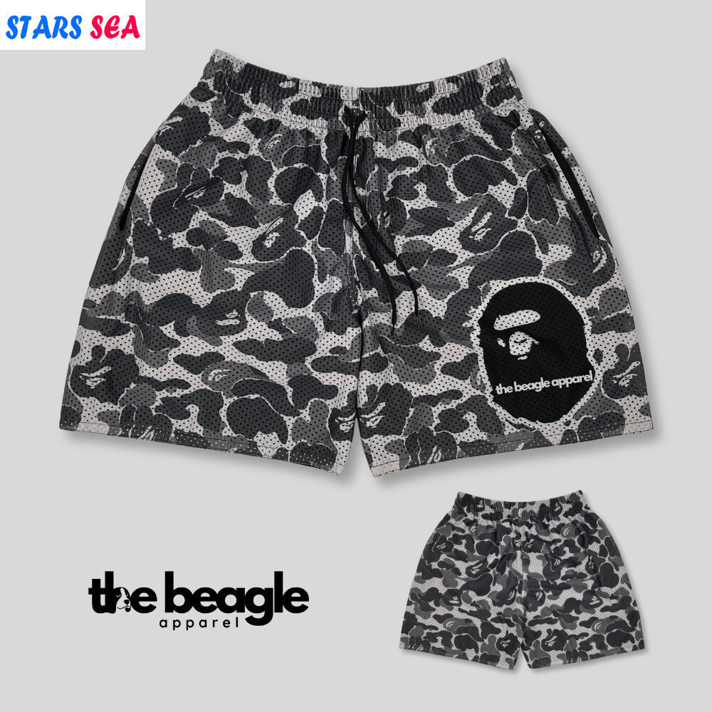 BAPE กางเกงขาสั้นเอวสูงและตาข่าย unisex
