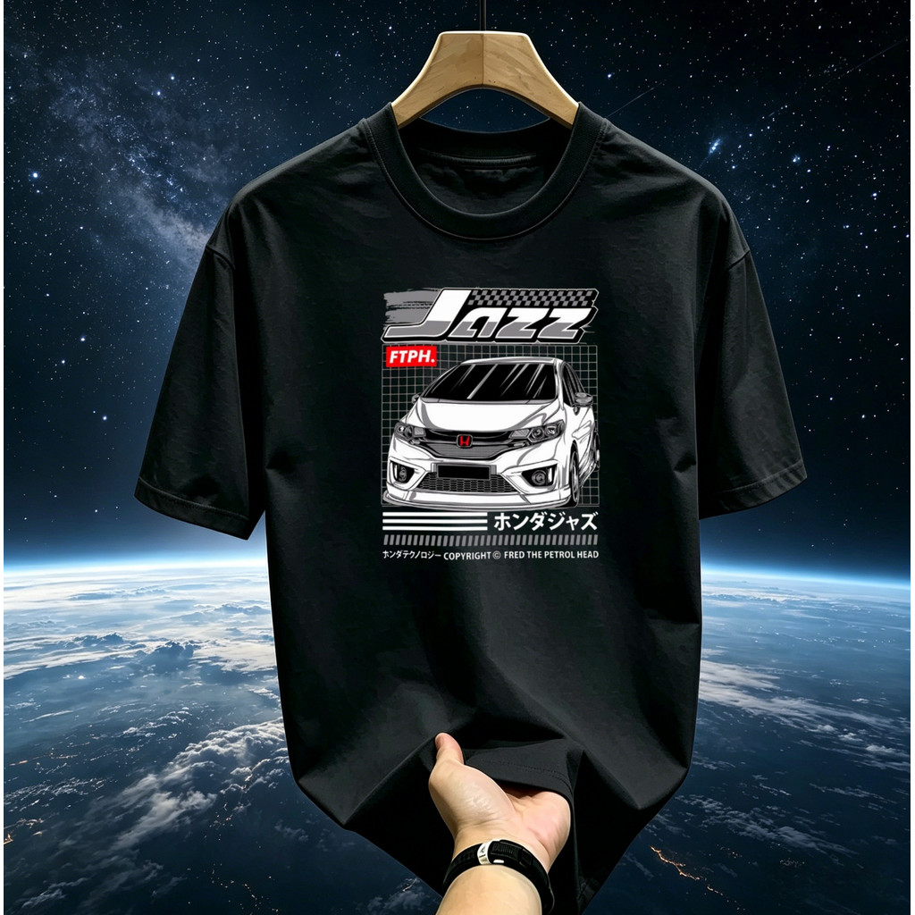 ((จัดส่ง 24 ชั่วโมง) HONDA JAZZ FIT GE8 HONDA FIT เสื้อยืดแขนสั้นธีมดัดแปลง