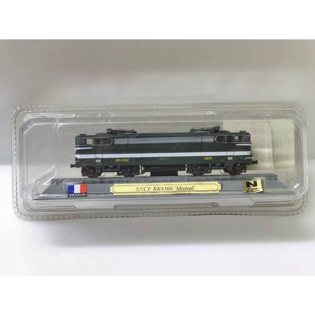 French SNCF BB9300 โมเดลรถไฟ Mistral ภาพวาดสีเขียว