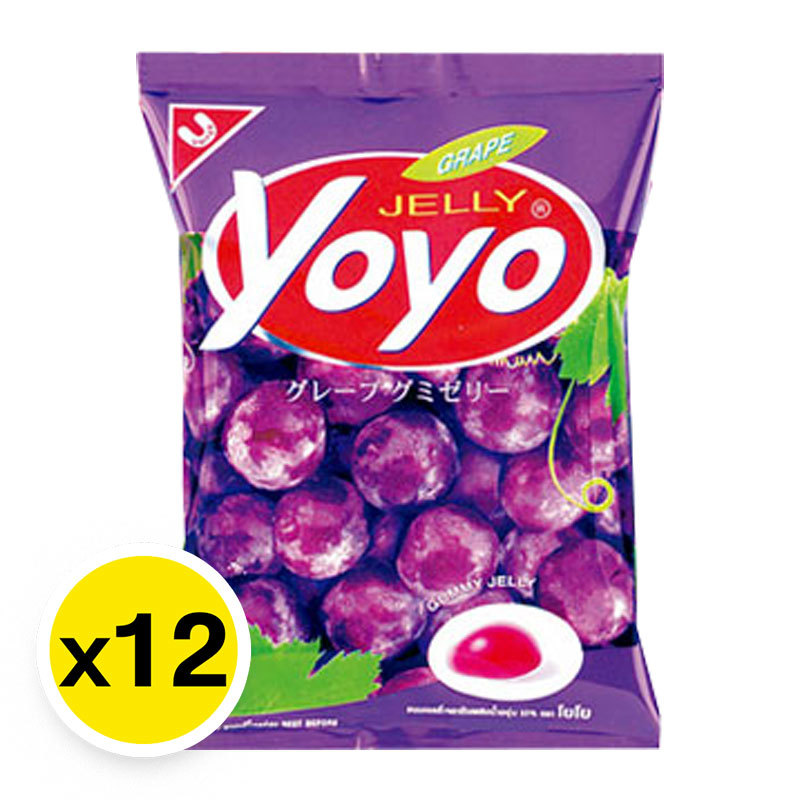 โยโย่ เยลลี่องุ่น 15 ก. x 12 (YOYO Jelly Grape 15 g x 12)