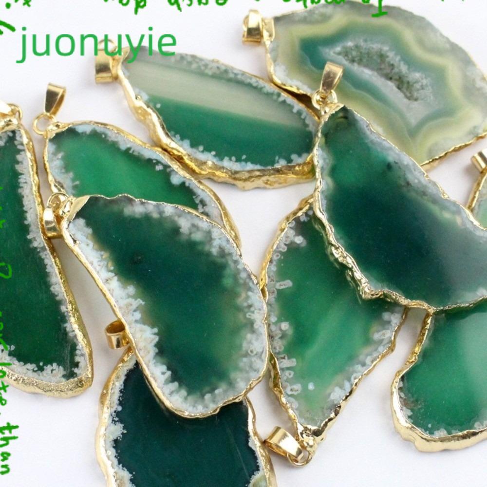JUONUYIE ไม่สม่ําเสมอ Agate Geode, 60*40 มม.Handmade Druzy Agate จี้,แฟชั่น DIY เครื่องประดับทําชุบท