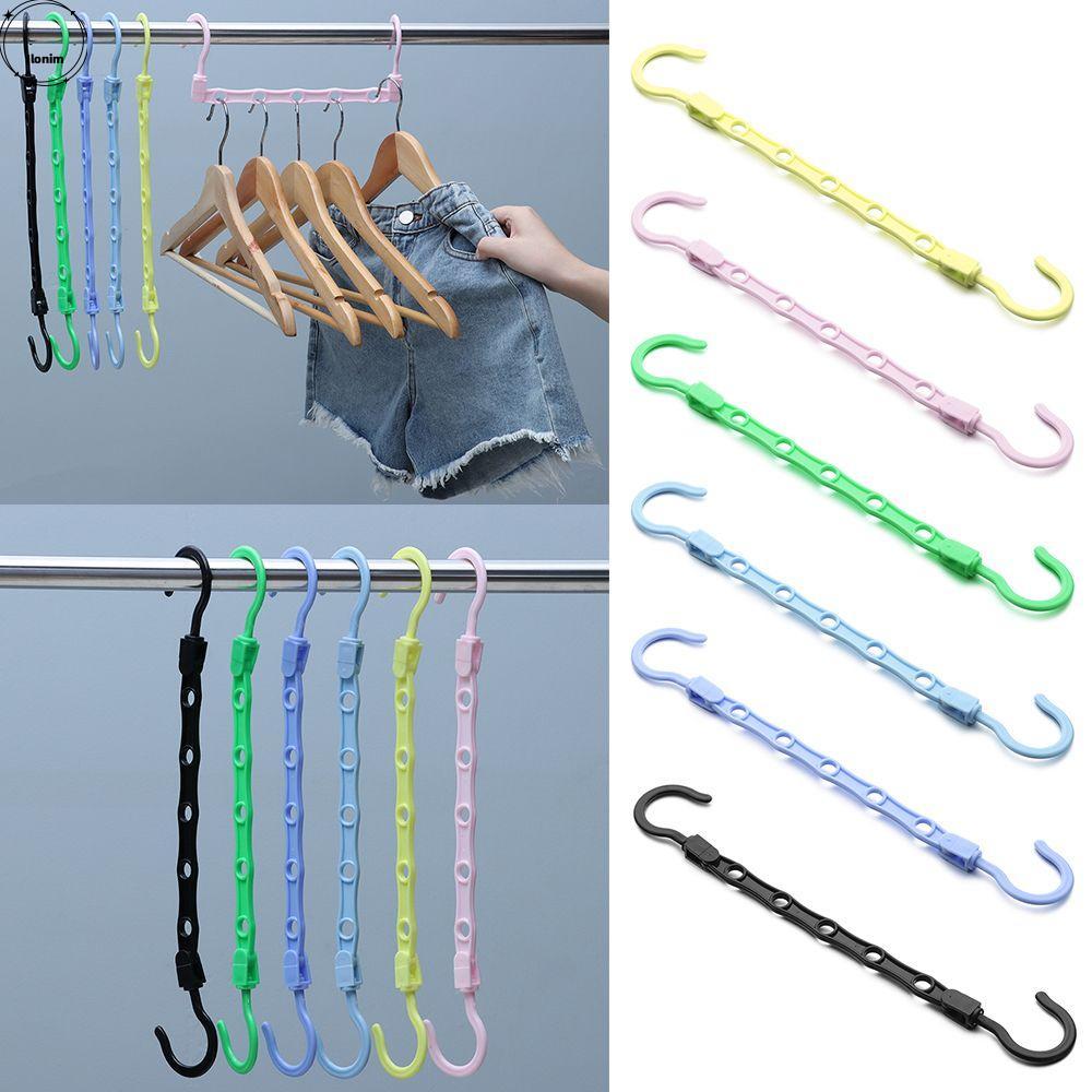 ILONIM ไม้แขวนเสื้อ 5 หลุมในครัวเรือน Multi-function พับตู้เสื้อผ้า Organizer