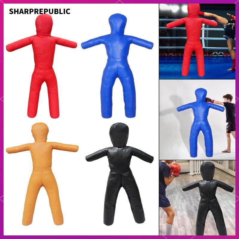 [Sharprepublic] Brazilian Jiu Training Dummy Unfilled PU Leather Grappling Partner for Boxing Wrestl