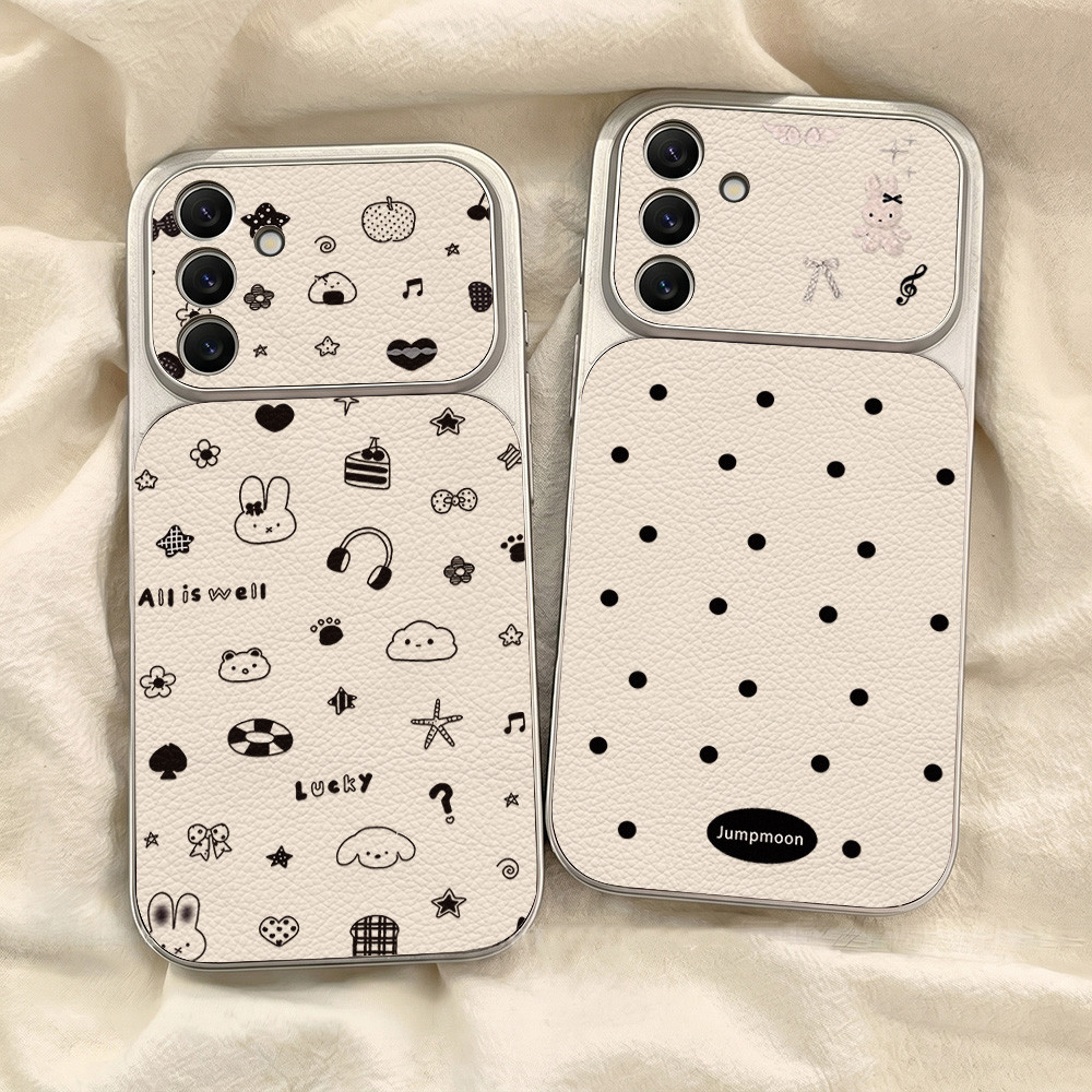 กระต่ายน่ารักเคส For Samsung A07 A17 A05 A36 A56 A06 A15 A56 A14 A25 A24 A32 A35 S26 S24 S25Ultra ฝุ่นนุ่มโทรศัพท์ปกหลัง
