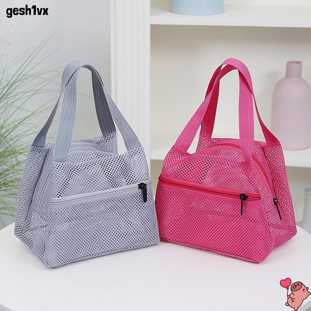 LOLLIPOP Mesh Beach Bag​​, ตาข่ายระบายอากาศ​ กระเป๋าเก็บล้างแบบแห้งเร็ว, ​​น้ําหนักเบาพับได้​​ ​​ความจุขนาดใหญ่​​ ​​กระเป๋าถือ Travel & Vacation​​