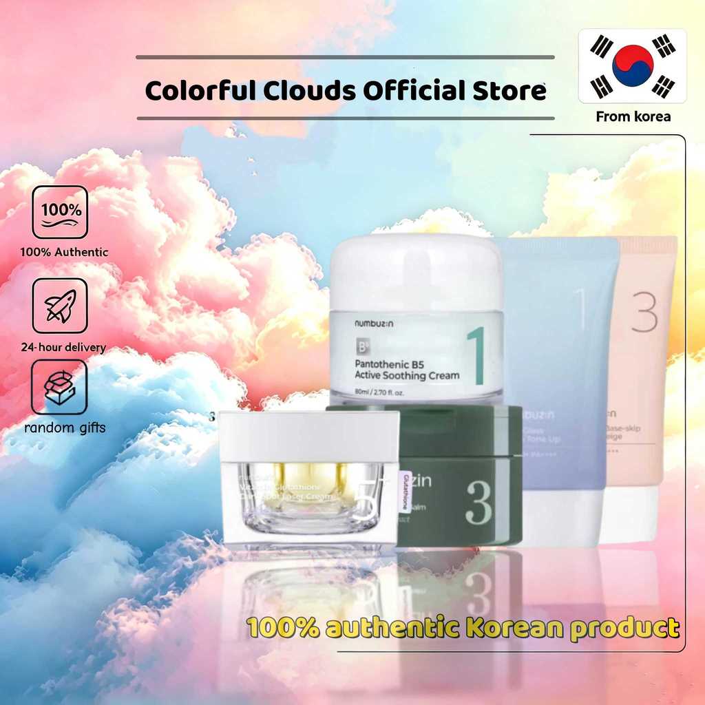 [Numbuzin] No.1 B5 Cream 80ml/No.5+ Cream 50ml/No.3 Brighten Concealer Sunscreen 50ML/No.3 Cleansing