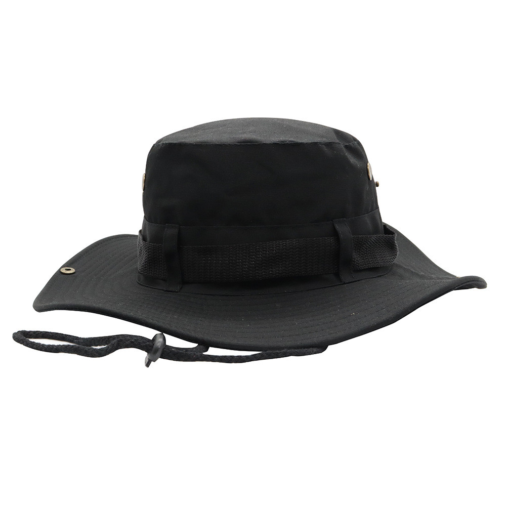 Tel: Drawstring Big Brim Bucket Hat Men Women Breathable Sunscreen Sun Hat Outdoor Surfing Climbing 