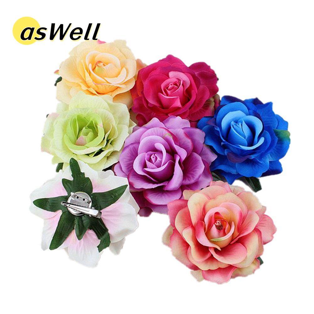 ASWELL Rose Hairpin แฟชั่นดอกไม้สําหรับพรหมงานปาร์ตี้เข็มกลัดประดิษฐ์