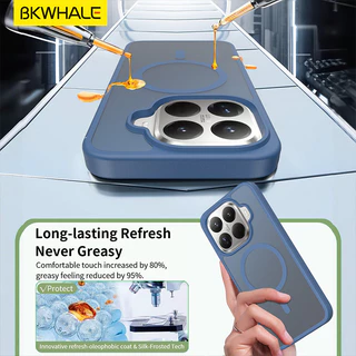 BKWHALE Magnetic Anti Drop Case เหมาะสําหรับ Xiaomi 17T Pro 15T 15T PRO 17 ผิวรู้สึกเคสโทรศัพท์ Matte Anti Shock Cover