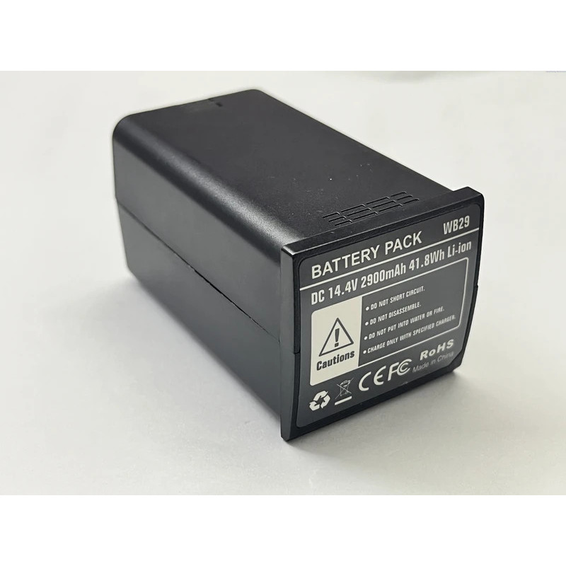 ALLCCX 14.4V 2900mAh แบตเตอรี่ WB29 สําหรับ Godox AD300, AD200, AD300 Pro, AD200 pro, AD200 pro II, 
