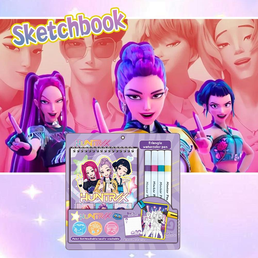 Kpop Fan Art Sketchbook, A5 แบบพกพาวาดหนังสือสําหรับระบายสีและน่าเบื่อ,กระดาษพรีเมี่ยมสําหรับ I2h8