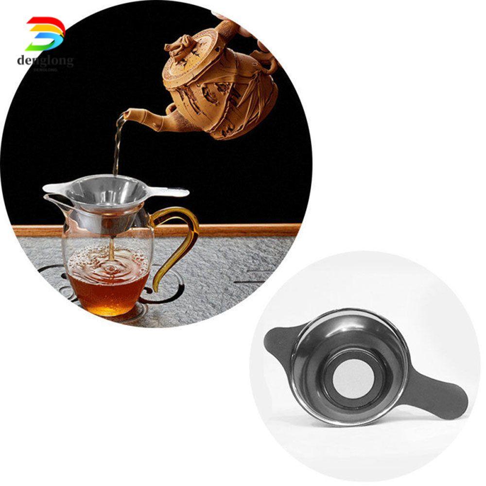 DENGLONG Stainless Steel Leaf Teaware Fine Mesh