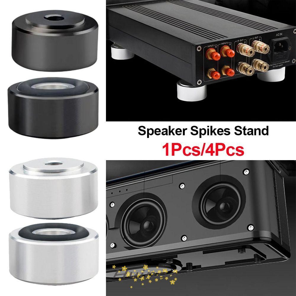 HYINOG 1/4 ชิ้นลําโพง Spikes ขาตั้ง, ดูดซับ Shock Isolation Feet Pad, อลูมิเนียมทนทาน S/M/L HIFI เครื่องขยายเสียงฐานฟุตสําหรับลําโพง CD Amplifier