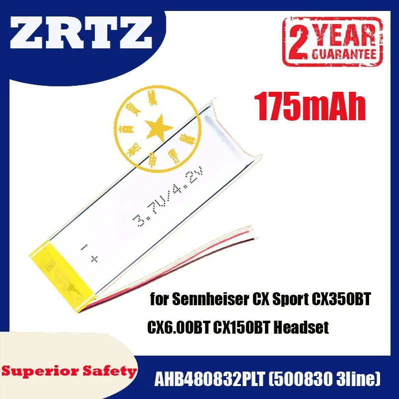 ZRTZ AHB ใหม่480832กรุณา (500830 3line) แบตเตอรี่ 175mAh สําหรับ Sennheiser CX Sport CX350BT CX6.00B