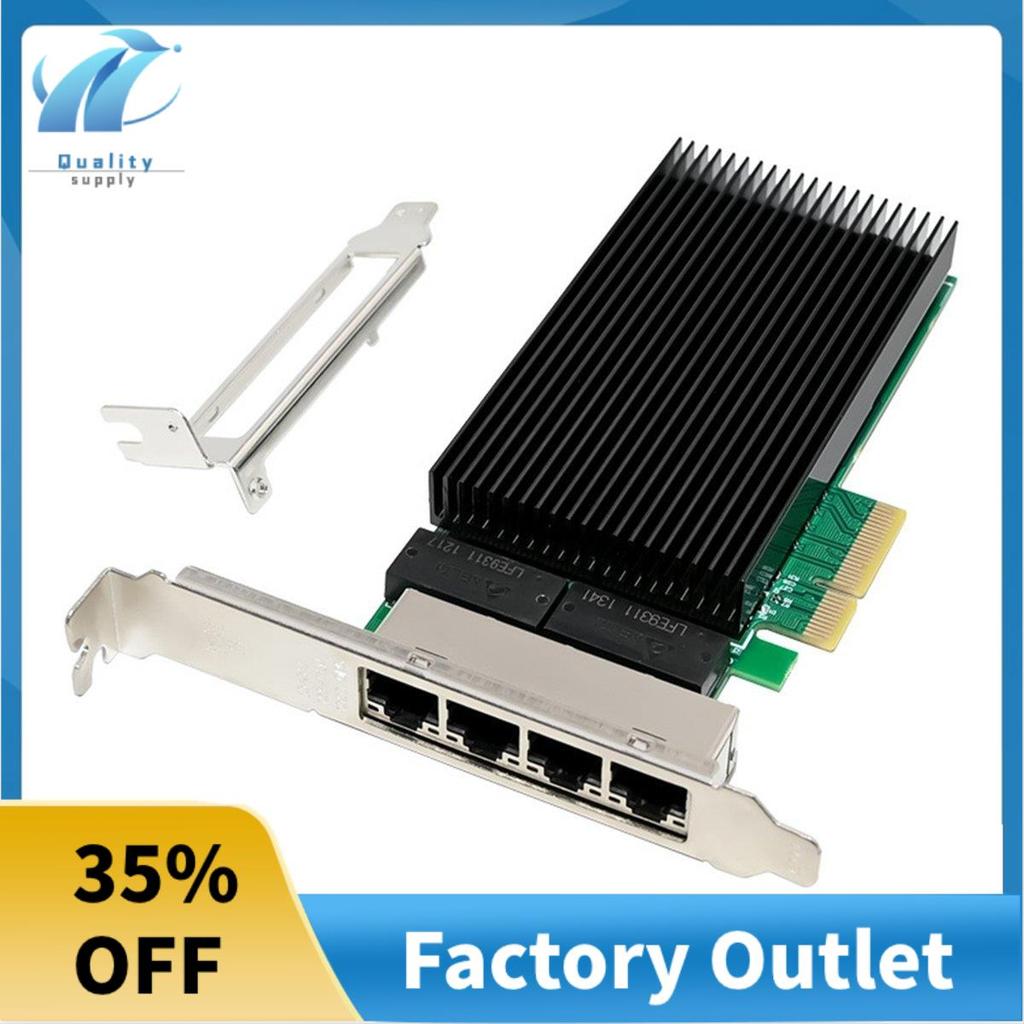 Superb 2.5G การ์ดเครือข่าย Gigabit 4 พอร์ต RJ45 สําหรับ I226 ชิป PCI-E X4 Server Gigabit Ethernet NI