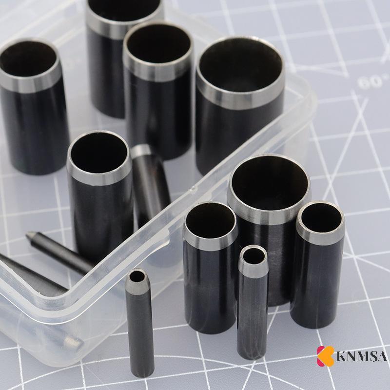 KNMSA] 15 ขนาด Future Hole Punch(1-15 มม.), Hollow Punch เครื่องตัดชุดเครื่องมือพร้อมกรณีการจัดเก็บ,หนัง Hole Punch, Leather Craft Die Cutter srnkn n neck