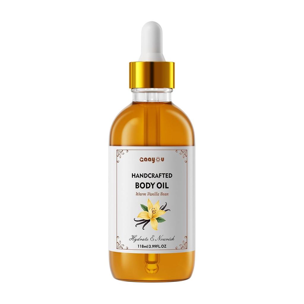 Gaayou Warm Vanilla Bean Body Oil-Vanilla Body Oil Deep Moisturizing Vanilla Perfume Oil ครีมมะพร้าว