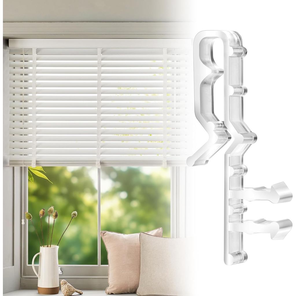 12 ชิ้น Valance คลิปสําหรับผ้าม่าน, 2-1/8 นิ้วซ่อนช่องตาบอด Valance คลิปเปลี่ยนสําหรับแนวนอนและ Vene