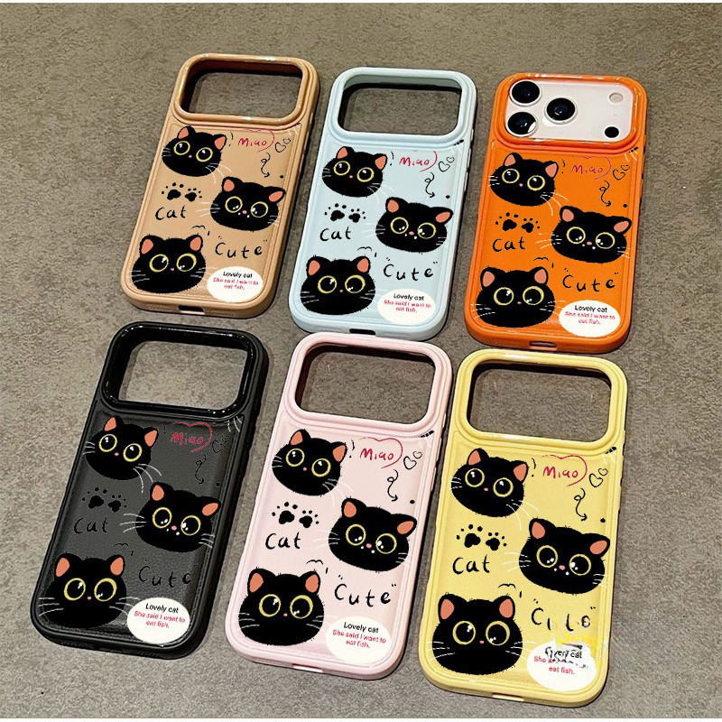 รูปแมว รุ่นใหม่ สําหรับ iPhone 17 16 15 14 13PRO 12 12pro 11 11pro 14/15plus 17ProMax 17Pro เคสโทรศัพท์กันกระแทก