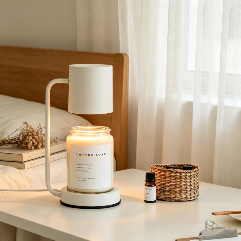 โคมไฟละลายเทียนหอม candle warmer สีดำ หรี่แสงได้ ขนาดเล็ก สวยงามใช้งานง่าย