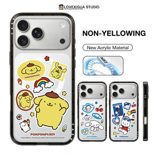 ลูกสุนัขภาพประกอบน่ารักอะคริลิคใหม่พร้อมเคสโทรศัพท์แม่เหล็กสําหรับiPhone 17Pro Max 16 15 14 Plus 17Air 17 16 15 14 13 Pro Maxกรณีกันกระแทกป้องกันปลอกปก