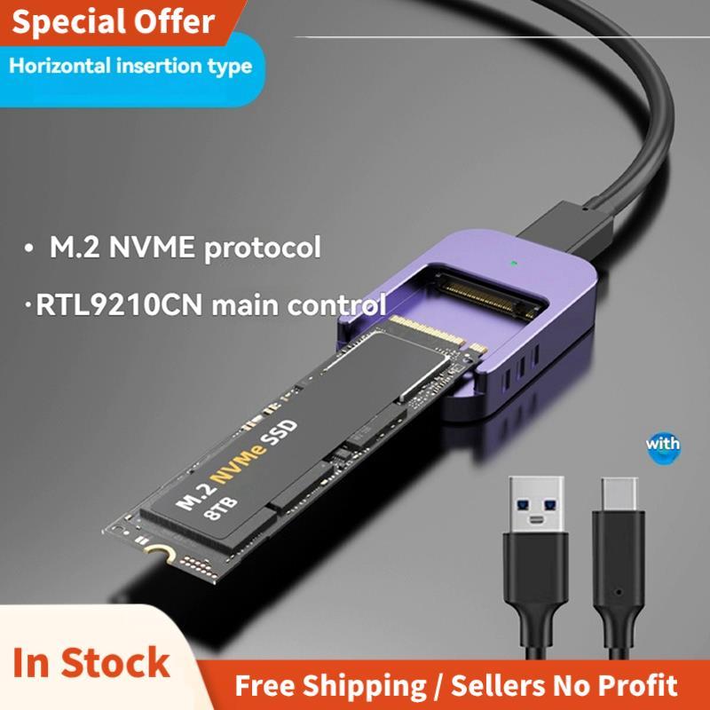 M.2 SSD Reader NVME เป็น USB-C PCIe SSD USB3.2 Gen2 10Gbps Solid Disk Adapter พร้อมการป้องกันการเขีย