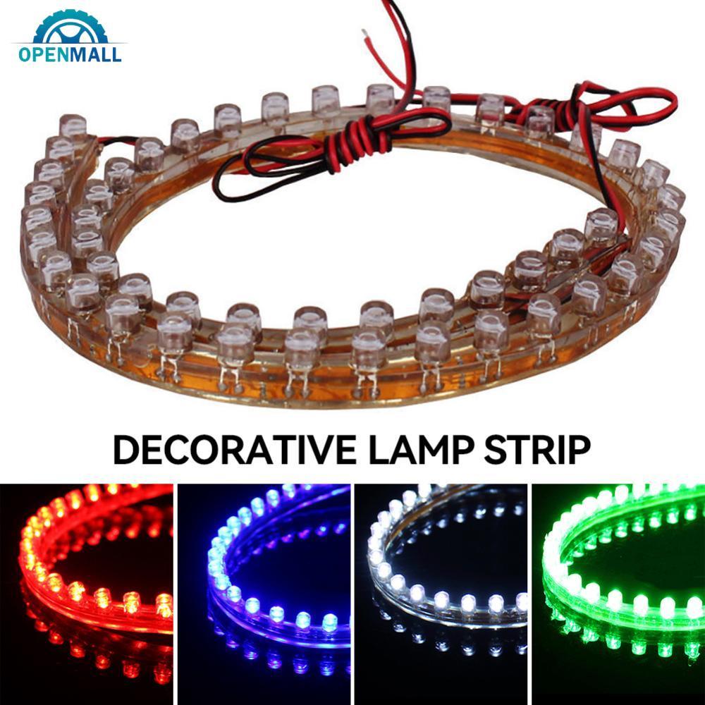 OPENMALL 1 PC 24 ซม./48 ซม./72 ซม./96 ซม./120 ซม.รถจักรยานยนต์ F5 รอบโคมไฟลูกปัด LED Strip Light เทป