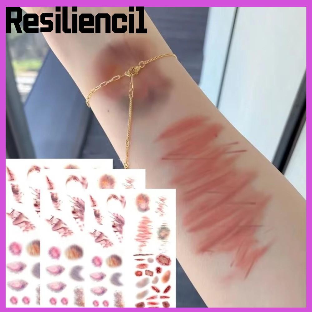 RESILIENCI1 1/4PCS คอสเพลย์แขนข้อเท้ารอยแผลเป็น Tattoo สติกเกอร์,กันน้ําที่สมจริง Wound Bruising รอย