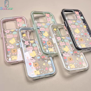 เคสไอโฟน สำหรับ iPhone 17 16 15 Pro Max 11 12 13 14 6 6P 7 8Plus X XR XS Max สัตว์ตัวน้อยหลากสี สำหรับ TPU นุ่ม 2-in-1