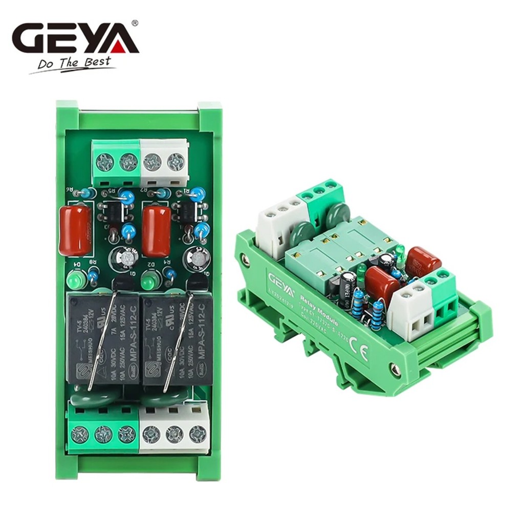 GEYA GY-T732C-S 2 ช่อง Pluggable รีเลย์โมดูล AC/DC 12/24V AC230V GSM ควบคุมโมดูล PLC