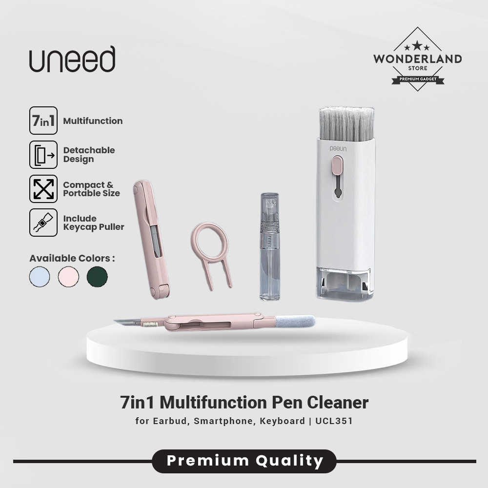 Uneed 7in1 มัลติฟังก์ชั่นปากกาทําความสะอาดสําหรับหูฟังสมาร์ทโฟนคีย์บอร์ด UCL351