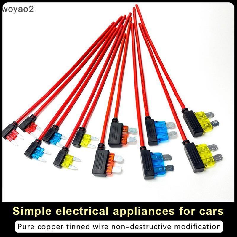 [woyao2] Micro Standard ATM APM de Mini Medium Simple Safety Device 10A 15A 20A Car Fuse Holder Add-