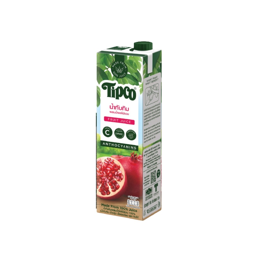 ทิปโก้ น้ำทับทิมผสมน้ำผลไม้รวม (Tipco Pomegranate Mixed Fruit Juice 1ltr.)