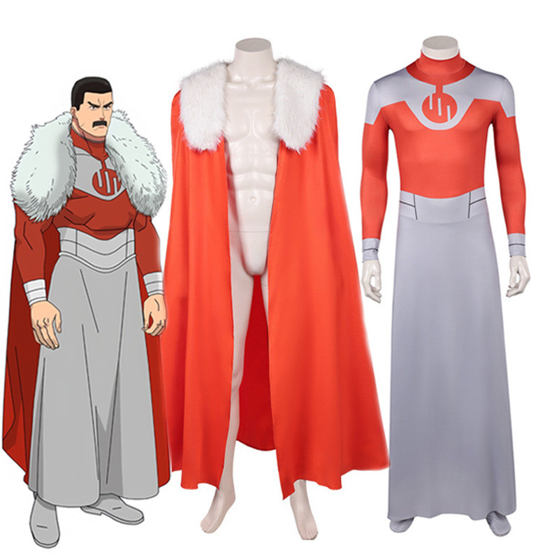 ชุดคอสเพลย์ Invincible Thrag ชุดแจ็ปสูทและเสื้อคลุมสำหรับคนโต ใช้งานได้หลากหลายโอกาส เช่น Halloween และงานแฟนซี