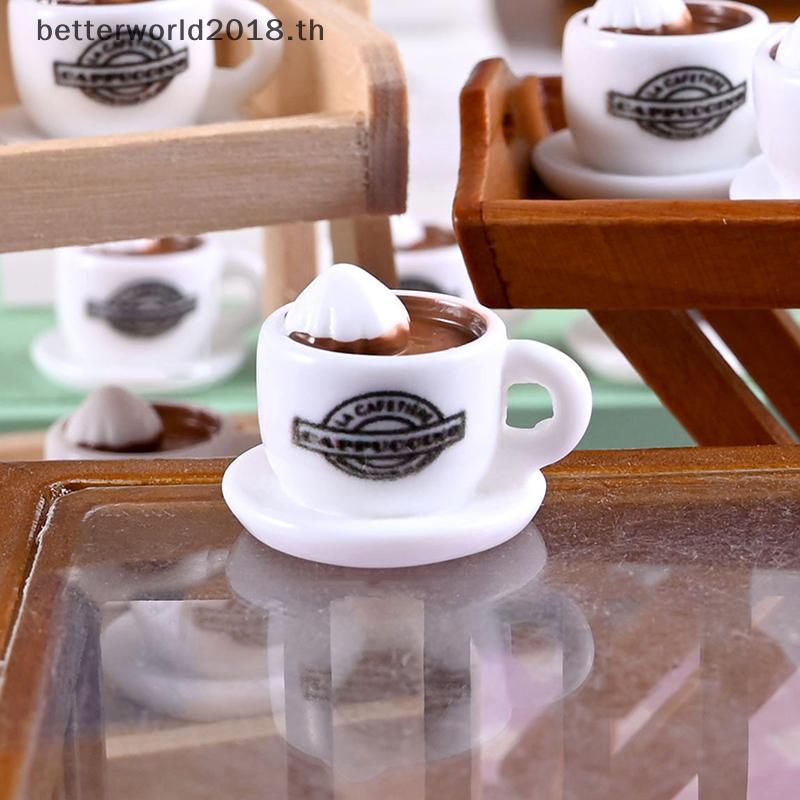 [bet] 10 ชิ้น 1/12 ตุ๊กตาจําลองมินิถ้วยกาแฟรุ่นตุ๊กตาร้านกาแฟฉากตกแต่งตุ๊กตาเครื่องใช้ในบ้านแกล้งทํา