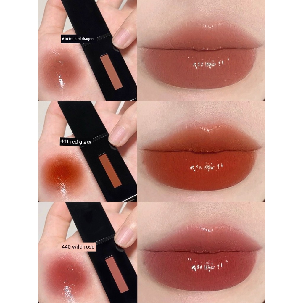 ลิปทินท์ น้ำตาลกรวด Saint Laurent Right Bank Black Tube Lip Gloss ลิปกลอส 610 416 440 442 Lasting Mo