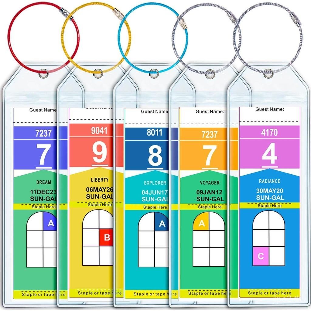 Cruise ที่วางแท็กกระเป๋าเดินทางสําหรับ Royal Caribbean & Celebrity 5 Pack, Cruise Ship Essentials 20