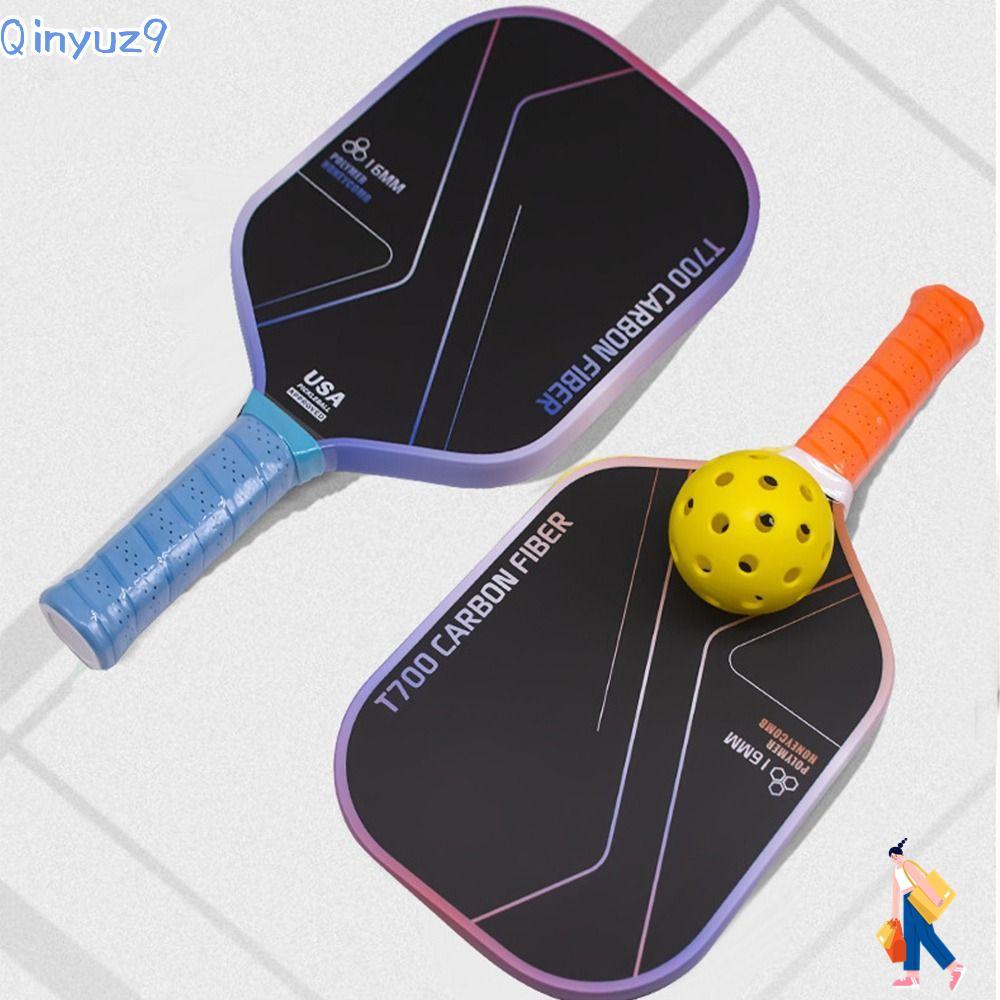 QINYUZ9 มืออาชีพ Pickle Ball Paddle จาก T700 คาร์บอนไฟเบอร์ น้ำหนักเบาทึานทาน ได้รับการอนุมัติจาก US