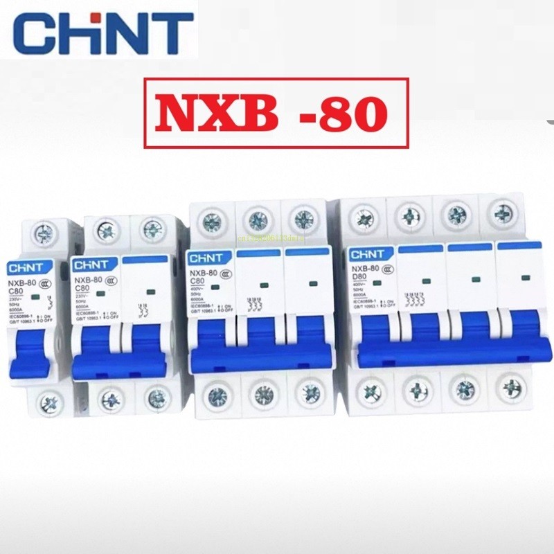 CHINT NXB-80 1P 2P 3P 4P 80A เซอร์กิตเบรกเกอร์ MCBCHNTCHNTCH