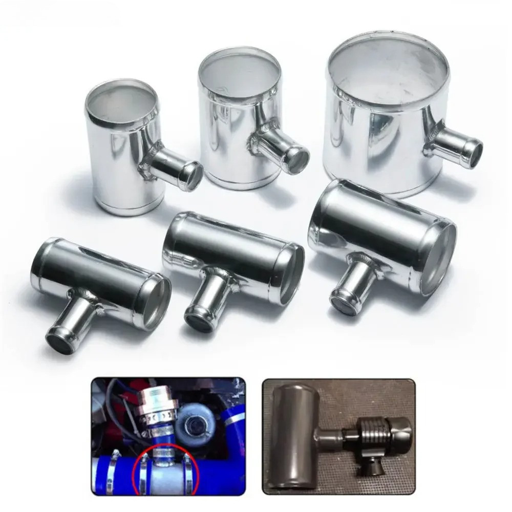 Blow Off วาล์วอะแดปเตอร์อลูมิเนียม T-Pipe Shape Tube Spout 25 มม.ท่อ OD 25/ 32/ 38/ 45/ 51/ 57/ 60/ 63/ 70/ 76/ 80/ 89/ 102 มม. 04FP