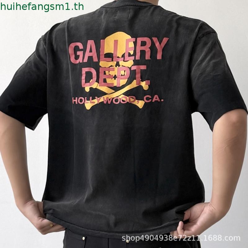 เสื้อยืด GALLERY DEPT แบบ sleeve-cut พร้อมลายตัดที่ข้อมือ