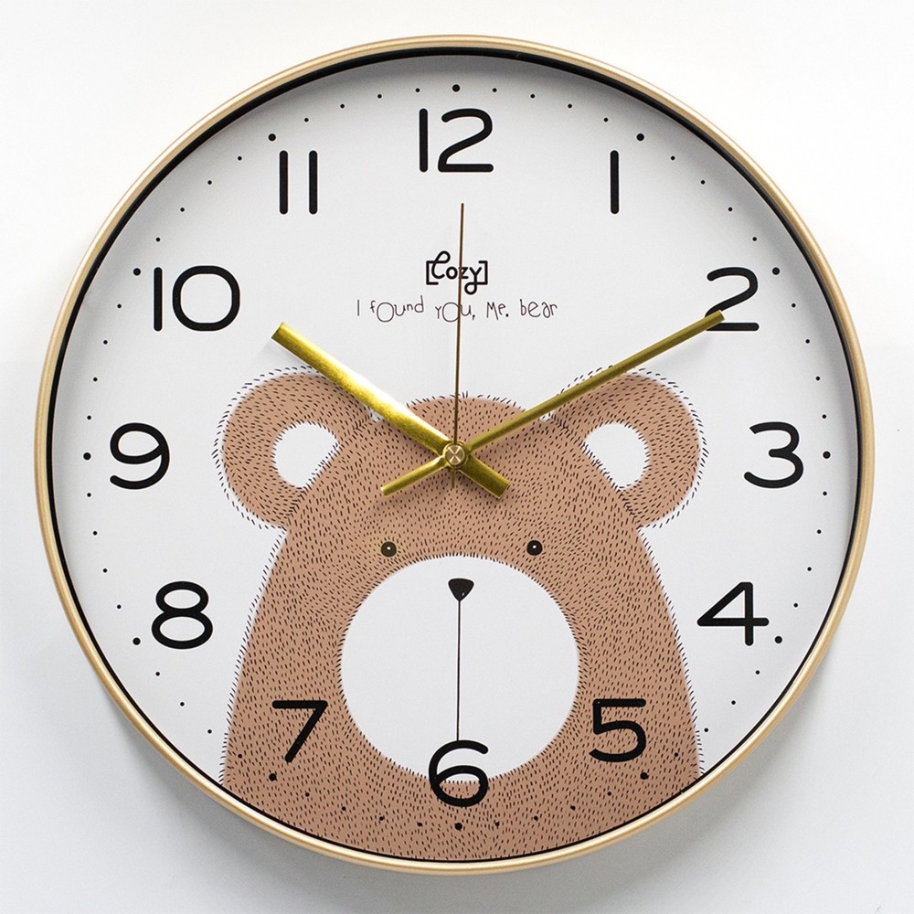 GlobalHouse COZY นาฬิกาแขวนผนัง รุ่น Teddy ขนาด 30×30×4.3 ซม. สีขาว