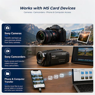 MS Card Reader Sony Memory Stick Pro Duo OTG รองรับ IPh7-17 Android Type-C แท็บเล็ต ใช้กับ MS ยาวสั้น แปลงสัญญาณเร็ว