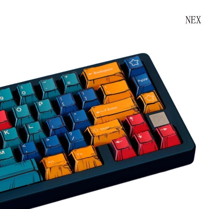 NEX Palette Comics 151Keys Original Profile Keycap Dye Sublimations PBT Keycaps สําหรับ 60 80 61 คีย